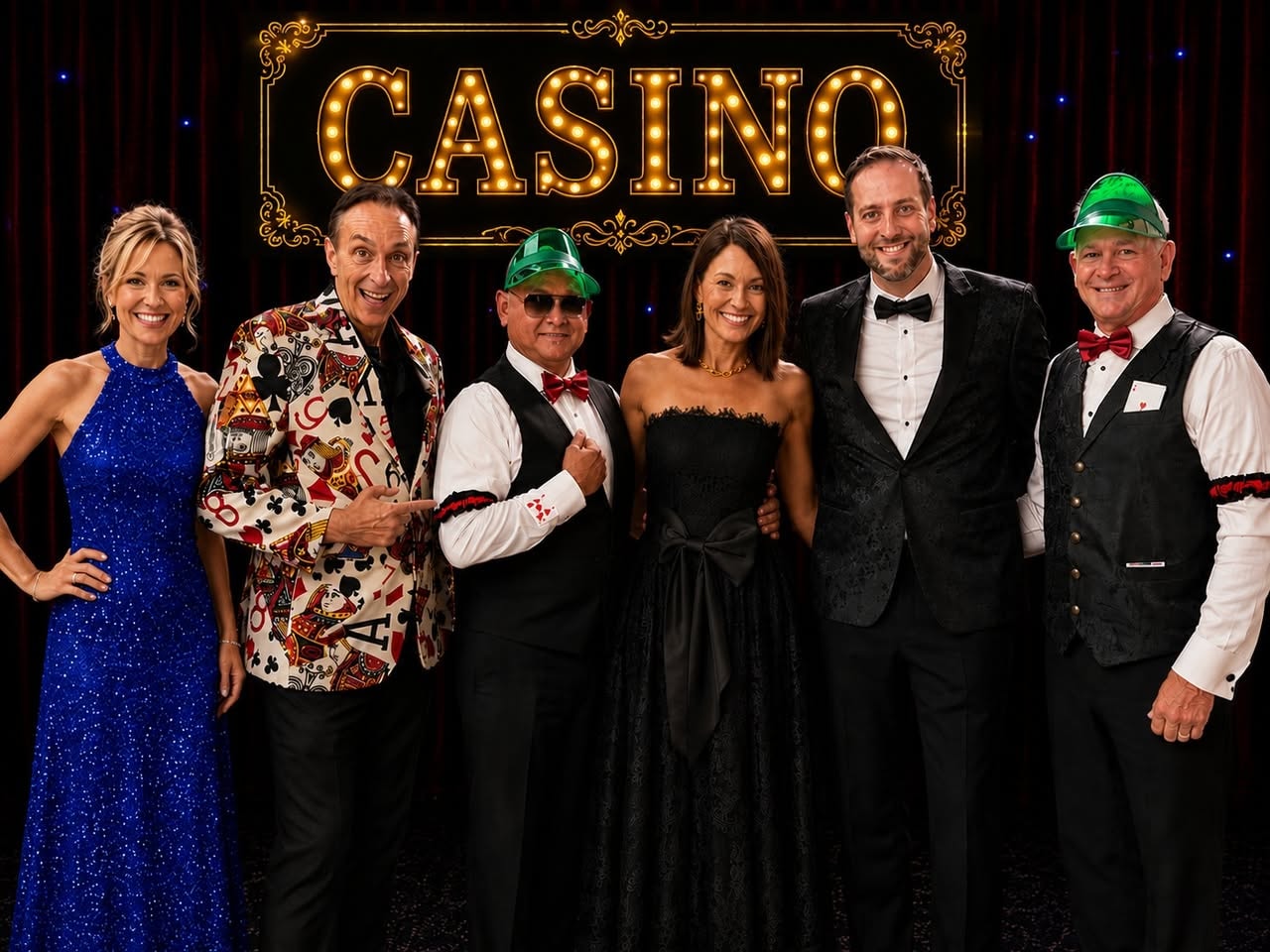 Guests enjoying a casino night event with Robert Berry